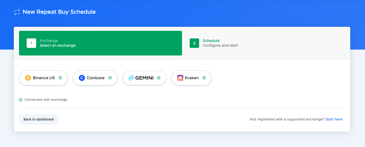 Preview of creating a schedule
